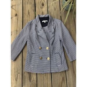 Cabi Blazer Small Navy Blue White Nautical‎